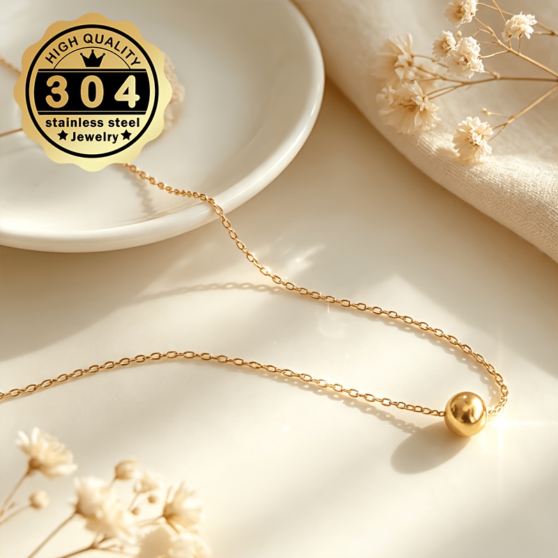 Women's 304 Stainless Steel Thin Chain Necklace